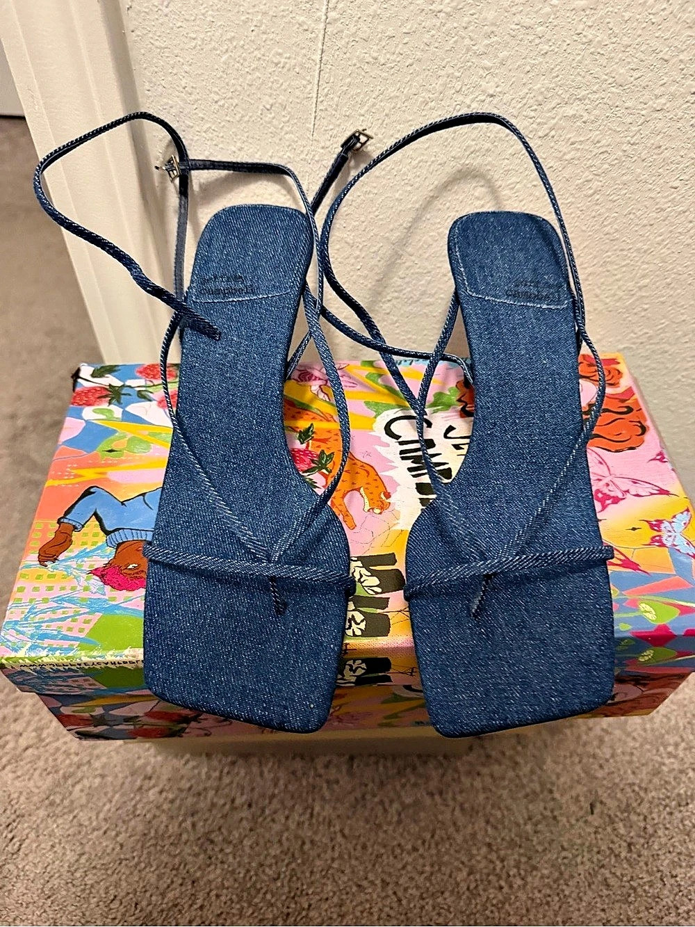Jeffrey Campbell Fluxx Blue & Pink Heels US 8 M
